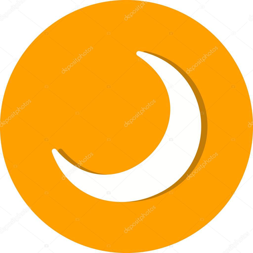 Illustration  Crescent Moon Icon