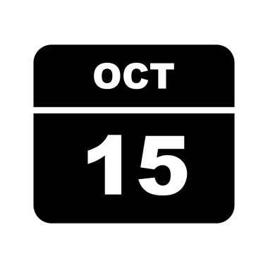 Ekim 15 Tarih tek bir gün takvimi