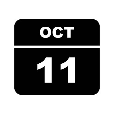 11 Ekim Tarih tek günlük takvim