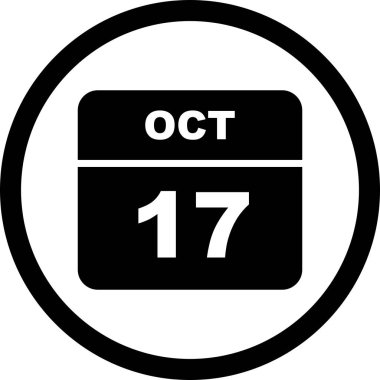 17 Ekim Tarih tek günlük takvim