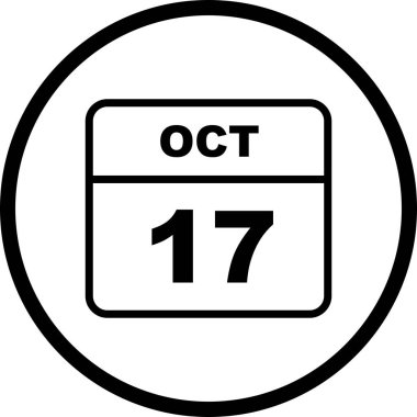 17 Ekim Tarih tek günlük takvim