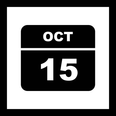 Ekim 15 Tarih tek bir gün takvimi
