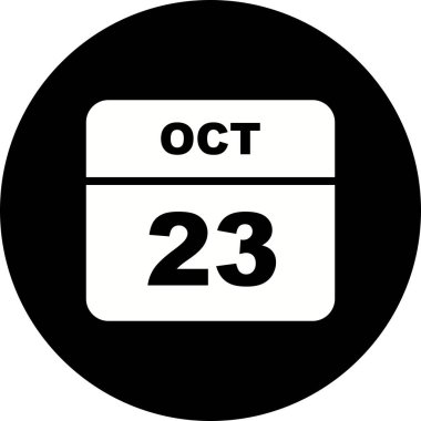 23 Ekim Tarih tek günlük takvim