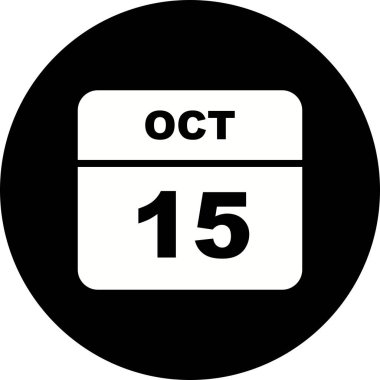 Ekim 15 Tarih tek bir gün takvimi