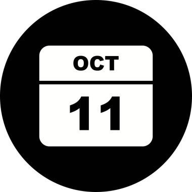 11 Ekim Tarih tek günlük takvim