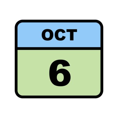 6 Ekim Tarih tek günlük takvim