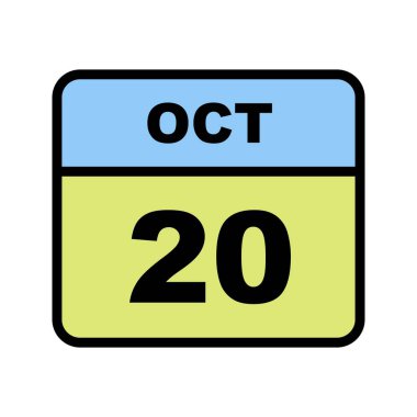 20 Ekim Tarih tek günlük takvim