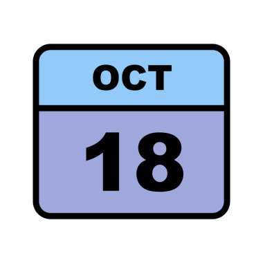 18 Ekim Tarih tek günlük takvim