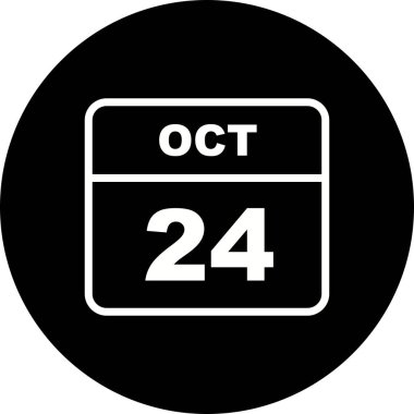 24 Ekim Tarih tek günlük takvim