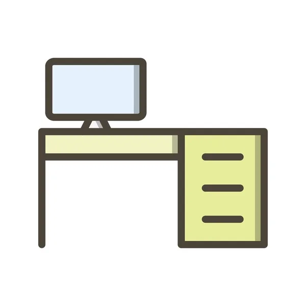 Ikona ilustracji stołu biurowego — Zdjęcie stockowe