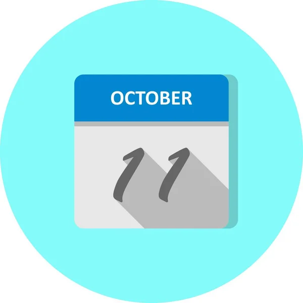 October 11th Date on a Single Day Calendar — Stock Photo, Image