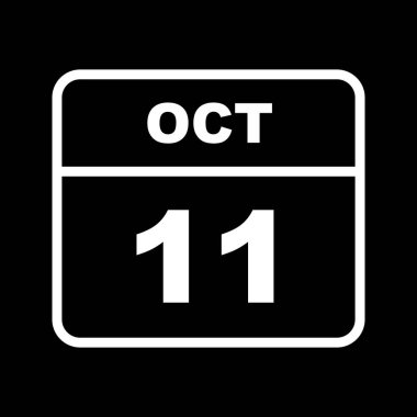 11 Ekim Tarih tek günlük takvim