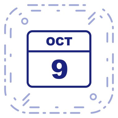 9 Ekim Tarih tek günlük takvim