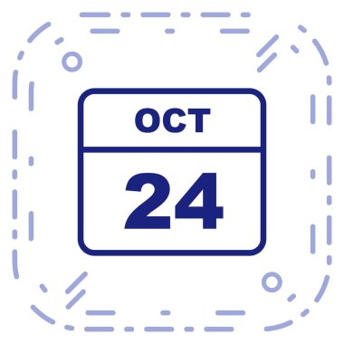 24 Ekim Tarih tek günlük takvim