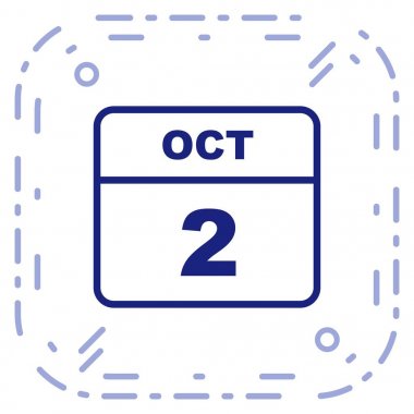 2 Ekim Tarih tek günlük takvim