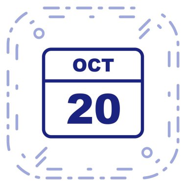 20 Ekim Tarih tek günlük takvim