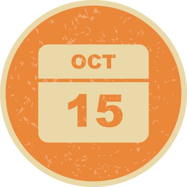 Ekim 15 Tarih tek bir gün takvimi