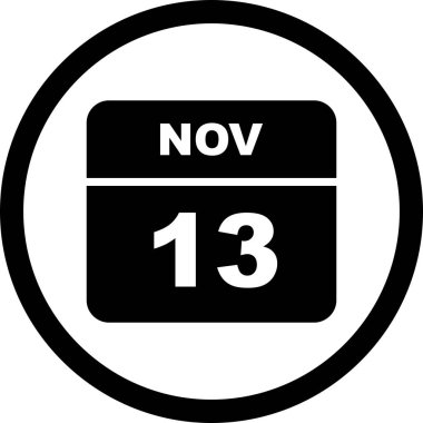 Tek bir gün takviminde 13 Kasım tarihi