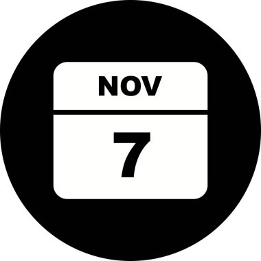 7 Kasım Tarih tek günlük takvim