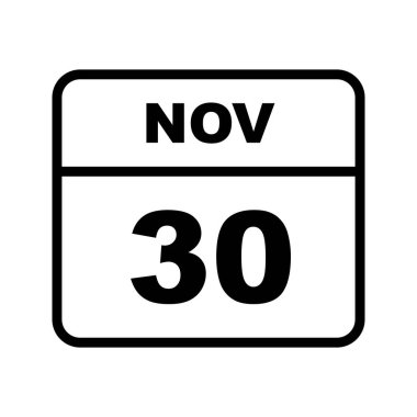 Tek gün takvim tarihinde 30 Kasım tarihi