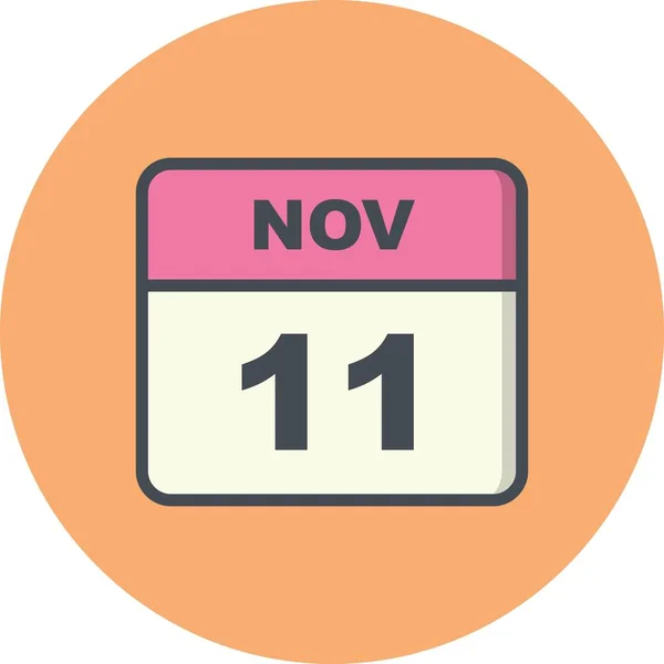 November 11th Date on a Single Day Calendar — Stock Photo, Image