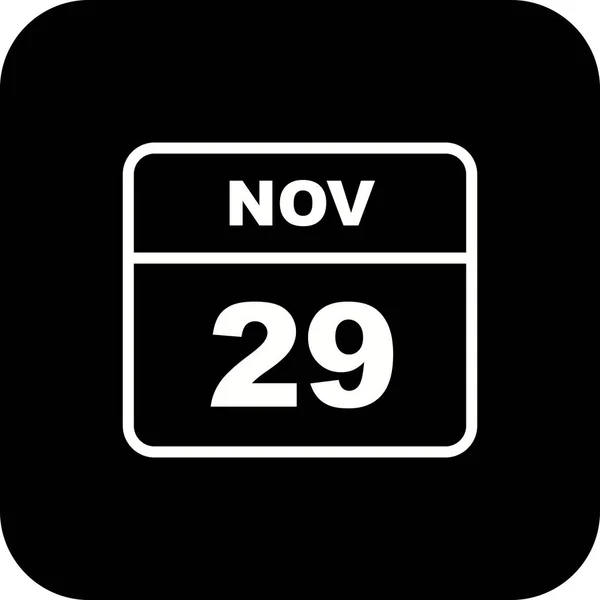 11 월 29 일 날짜 달력 — 스톡 사진