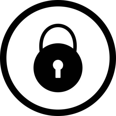 İllüstrasyon Asma Kilit Simgesi