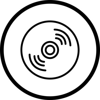 İllüstrasyon Kompakt Disk Simgesi