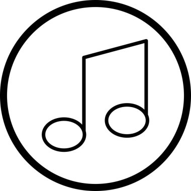 İllüstrasyon Müzik Nota Simgesi