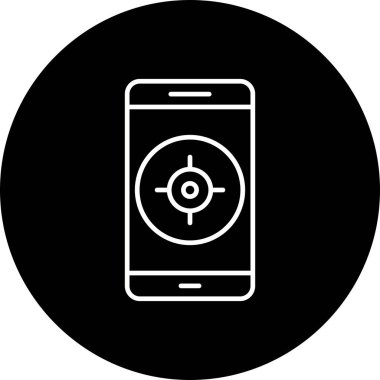 İllüstrasyon GPS Mobil uygulama simgesi