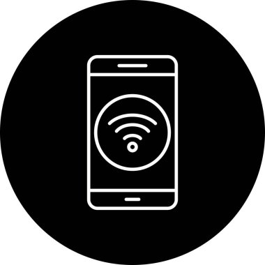 İllüstrasyon WiFi mobil uygulama simgesi