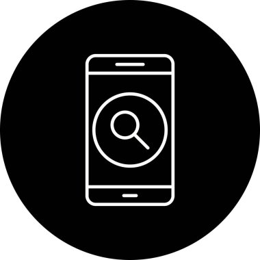 İllüstrasyon arama mobil uygulama simgesi 