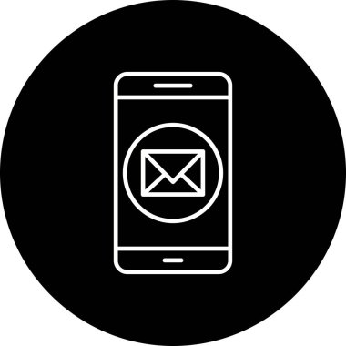 İllüstrasyon mesajı mobil uygulama simgesi