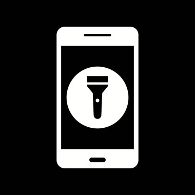 İllüstrasyon flaş ışık mobil uygulama simgesi