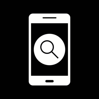 İllüstrasyon arama mobil uygulama simgesi 