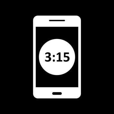 Illustration zaman görüntüleme mobil uygulama simgesi