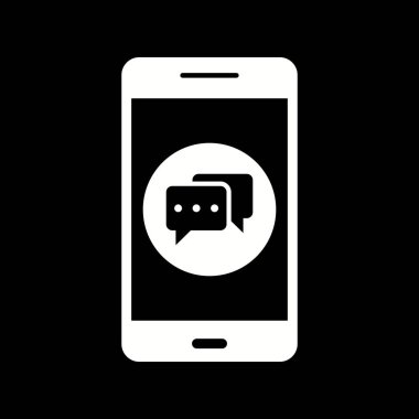 İllüstrasyon konuşma mobil uygulama simgesi