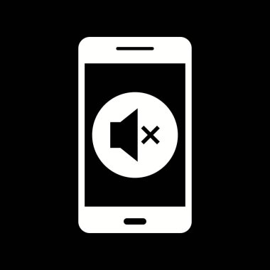 İllüstrasyon sessiz mobil uygulama simgesi