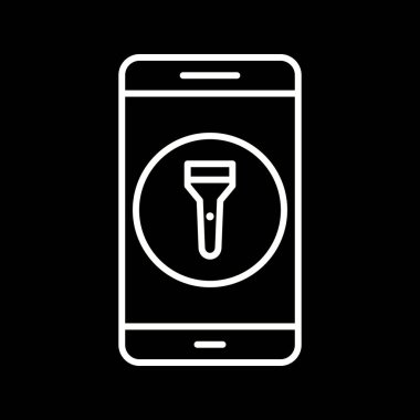 İllüstrasyon flaş ışık mobil uygulama simgesi