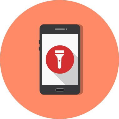 İllüstrasyon flaş ışık mobil uygulama simgesi