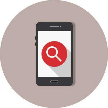 İllüstrasyon arama mobil uygulama simgesi 