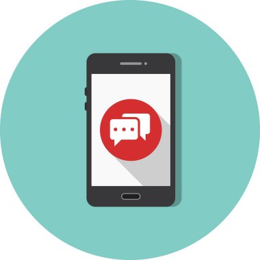 İllüstrasyon konuşma mobil uygulama simgesi