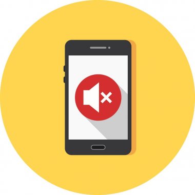 İllüstrasyon sessiz mobil uygulama simgesi