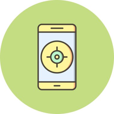 İllüstrasyon GPS Mobil uygulama simgesi