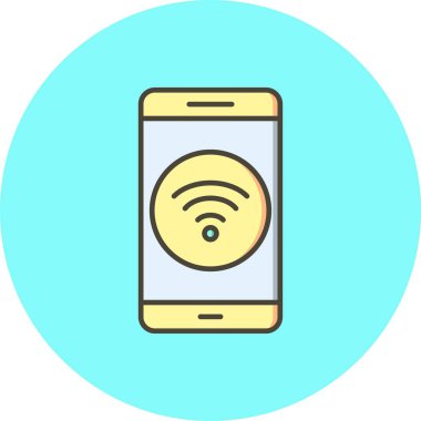 İllüstrasyon WiFi mobil uygulama simgesi
