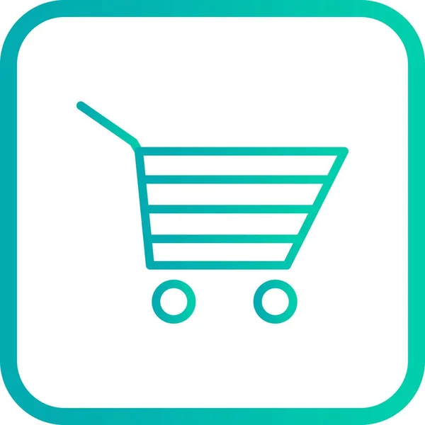 Illustration shopping cart ikonen — Stockfoto