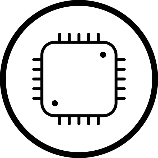 Icono del procesador de ilustración — Foto de Stock