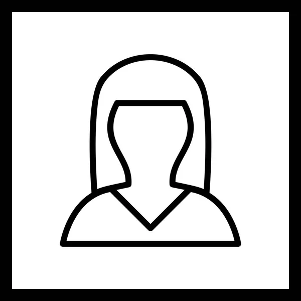 Illustration kvinnlig avatar ikon — Stockfoto