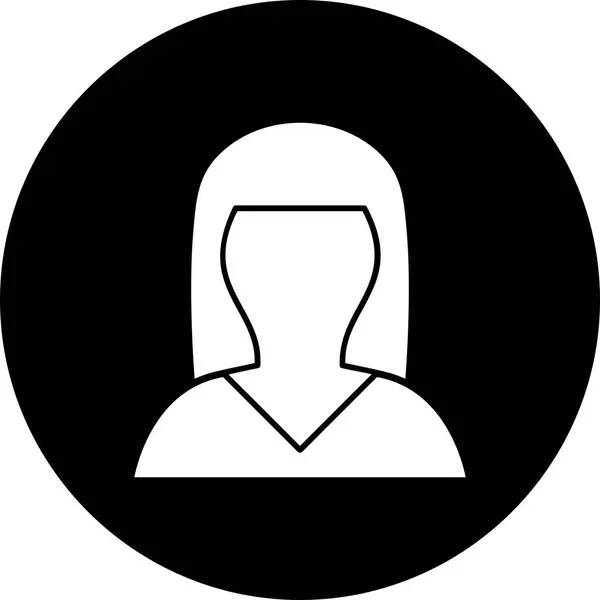 Ilustracja kobieta avatar Icon — Zdjęcie stockowe