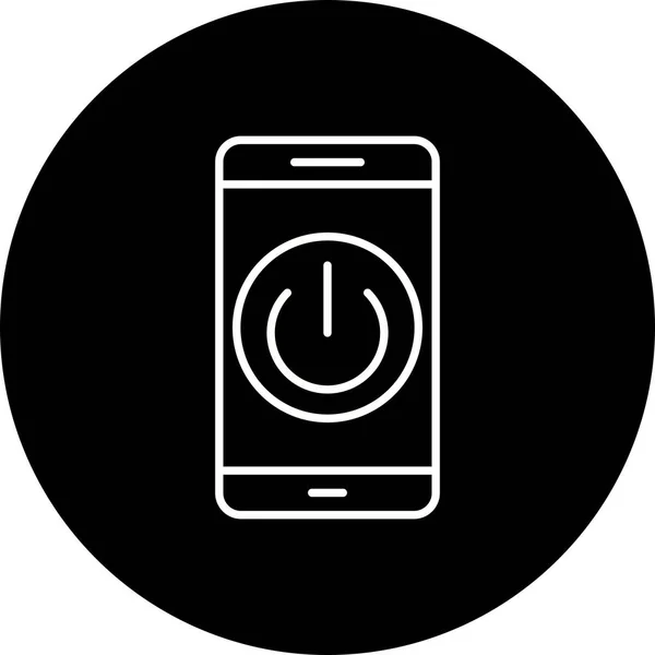 Иллюстрация Power off Mobile Application Icon — стоковое фото